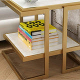 Luxury Nordic 2 Tier Bedside End Table