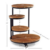 4 Tier Rolling Side Table