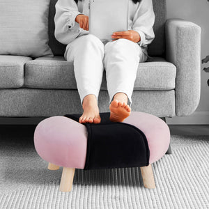 Two Tone Quilted Velvet Stool | Premium Ottoman & Footrest