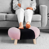 1 seater Two Tone Velvet Quilted Stool