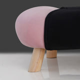 1 seater Two Tone Velvet Quilted Stool