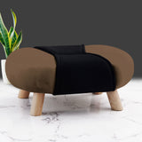 1 seater Two Tone Velvet Quilted Stool