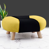 1 seater Two Tone Velvet Quilted Stool