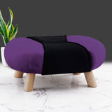 1 seater Two Tone Velvet Quilted Stool
