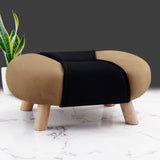 1 seater Two Tone Velvet Quilted Stool