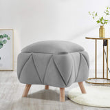 1 seater Quilted Velvet Stool