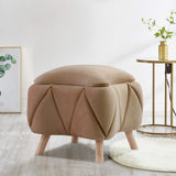 1 seater Quilted Velvet Stool