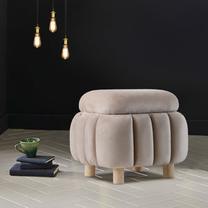 Quilted Square Velvet Stool | Luxury Ottoman & Footrest