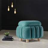 1 seater Quilted Square Velvet Stool