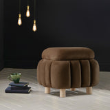 1 seater Quilted Square Velvet Stool