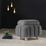 1 seater Quilted Square Velvet Stool