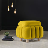 1 seater Quilted Square Velvet Stool