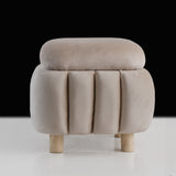 1 seater Quilted Square Velvet Stool