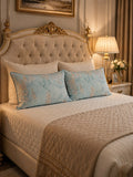 Elegant Floral Embroidered Pillow Cover