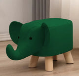 Kids Elephant Velvet Stool