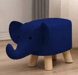 Kids Elephant Velvet Stool