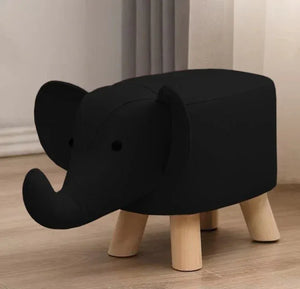 Kids Elephant Velvet Stool