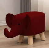 Kids Elephant Velvet Stool