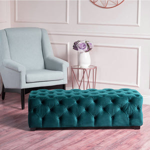 3 seater Velvet Ottoman Stool