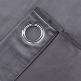 Pieces of Plain Velvet Curtain Grey with 2 belts
