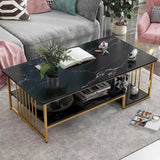Luxury  Marble Center Table With Metal Base