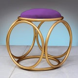 Round stool 1 Seater With Steel Stand Purple