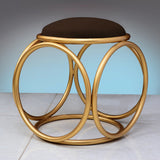 Round stool 1 Seater With Steel Stand Dark Chocolate
