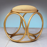 Round stool 1 Seater With Steel Stand Beige