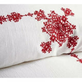 Red & white Luxury Embroidered 8 pcs Duvet set