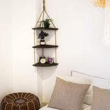 3 Tier - Decorative Wall Corner Hanging Wooden Shelves