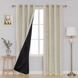 Export Cotton Curtains Pair with Lining cream