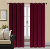 Pieces of Plain Velvet Curtain Maroon with 2 belts