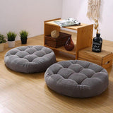 Pack of 2 Velvet Floor Cushions (Filled) Grey