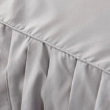3 PCs Fitted Bed skirt with Pillow cover Light Grey