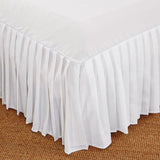 3 PCs Fitted Bed skirt with Pillow cover White