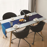 Luxury Velvet Plain Table Runner set - Blue
