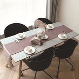 Luxury Velvet Plain Table Runner set - Tea Pink