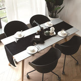 Luxury Velvet Plain Table Runner set - Black