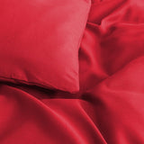 Red Plain Dyed Duvet Set