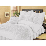 Sale 8 Pcs Embellished Comforter Set-White