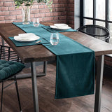 Luxury Velvet Plain Table Runner set - Zinc