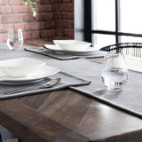 Luxury Velvet Plain Table Runner set - Light Grey