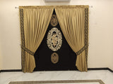 Gold/Black Blind & Curtain Set 0004