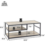 Center Table With Storage Shelf