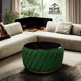 Luxury Round Center Table With Marble Sheet -6