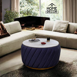 Luxury Round Center Table With Marble Sheet -3