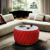 Luxury Round Center Table With Marble Sheet -13