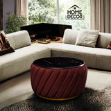 Luxury Round Center Table With Marble Sheet -