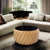 Luxury Round Center Table With  Marble Sheet -