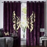 Velvet Curtains Butterfly ( EMB Golden ) I